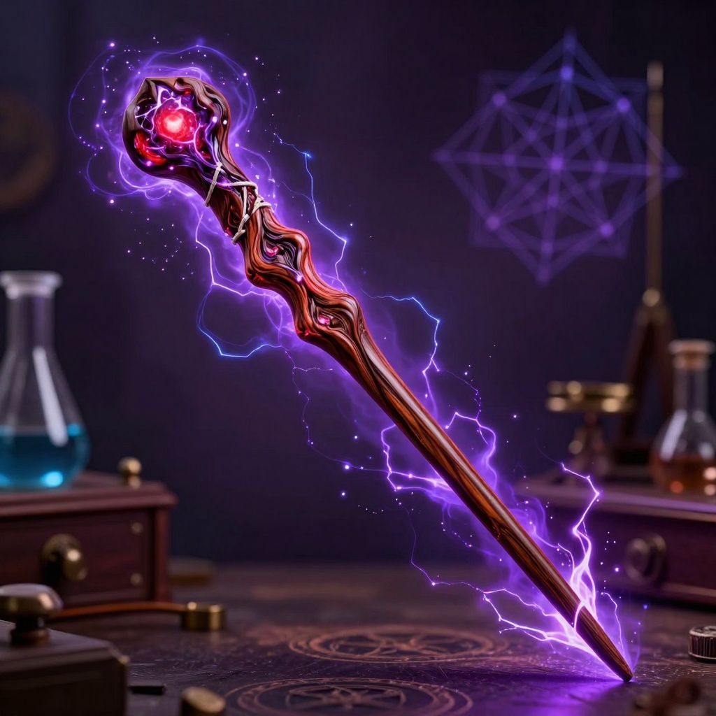 Walnut & Dragon Heartstring wand