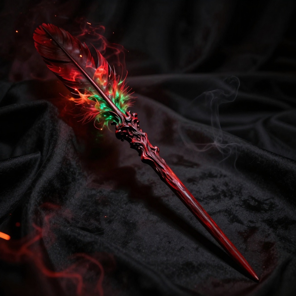 Yew & Phoenix Feather wand